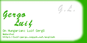 gergo luif business card